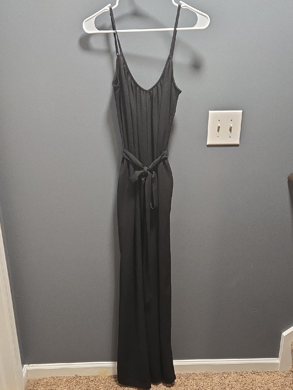 H&M Black Jumpsuit with Waist Tie